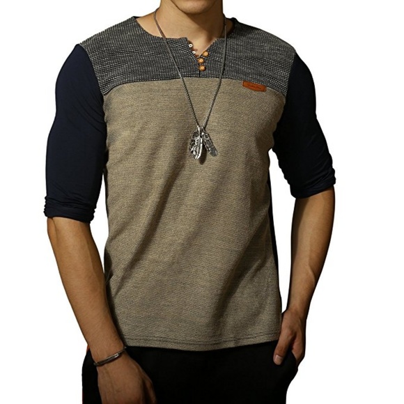 Other - Mens Premium Fitted Long-Sleeve Crew Neck T-Shirt